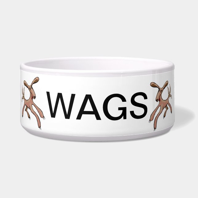 Waggy tail dog bowl (Front)
