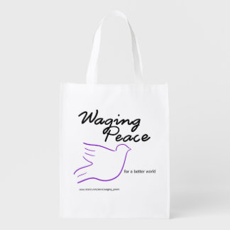 Waging Peace Dove grocery bag