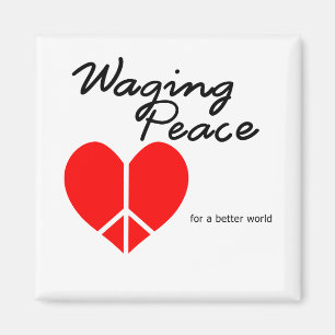 Waging Peace Heart magnet