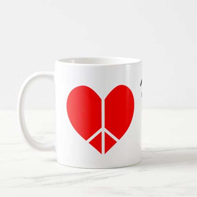 Waging Peace Heart mug (Left)
