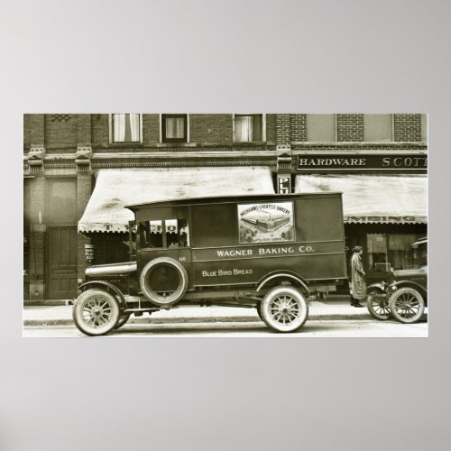Wagner Baking Company Delivery Truck Poster