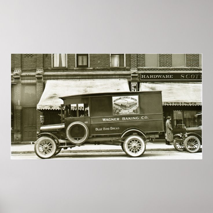 Wagner Baking Company Delivery Truck Poster Zazzle