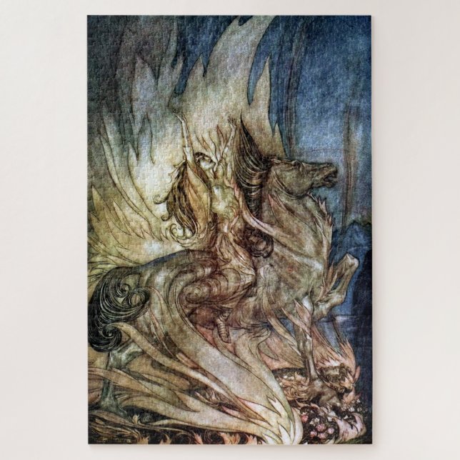 Wagner Die Walkure Brunnhilde Vintage Valkyrie Jigsaw Puzzle (Vertical)