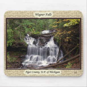 Wagner Falls framed Mousepad