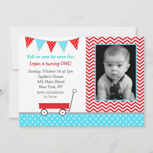 Wagon Birthday Party Invitations