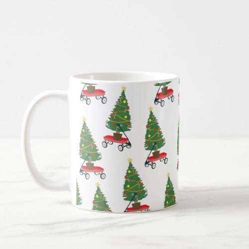 Wagon Christmas Tree Coffee Mug
