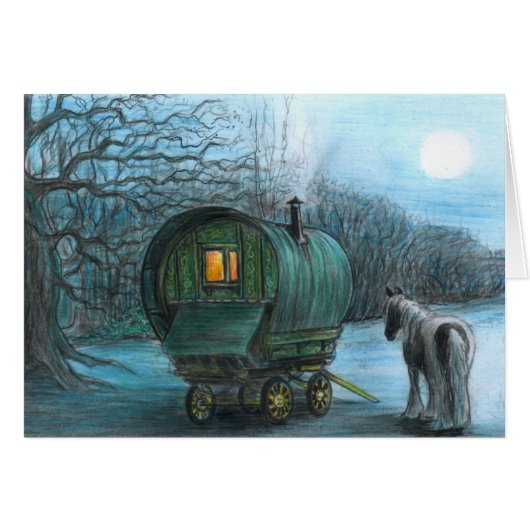 Wagon in the Moonlight Cards (Front Horizontal)