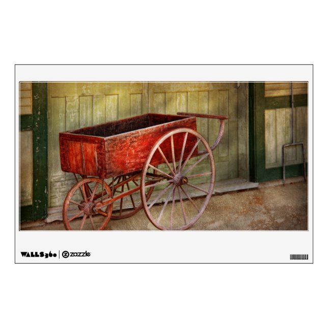 Wagon - That old red wagon Wall Decal (Front)