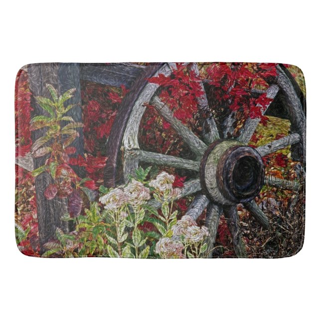 Wagon Wheel 1 Bath Mats (Front)