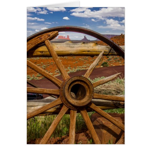 Wagon wheel close up, Arizona Cards (Front)
