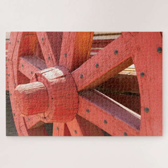Wagon Wheel Detail Jigsaw Puzzle (Horizontal)