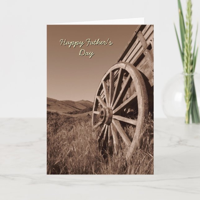 Wagon Wheel Father's Day Card (Front)