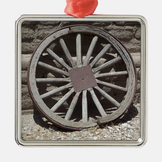 Wagon Wheel Metal Ornament (Front)