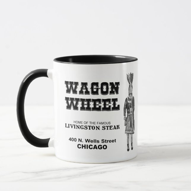 Wagon Wheel Restaurant, Chicago, Illinois Mug (Left)