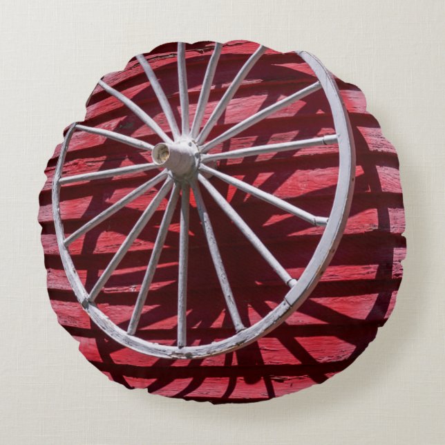 Wagon Wheel Round Pillow (Front)