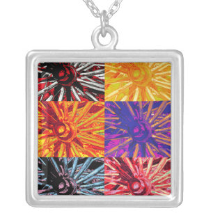 WAGON WHEEL SILVER PLATED NECKLACE