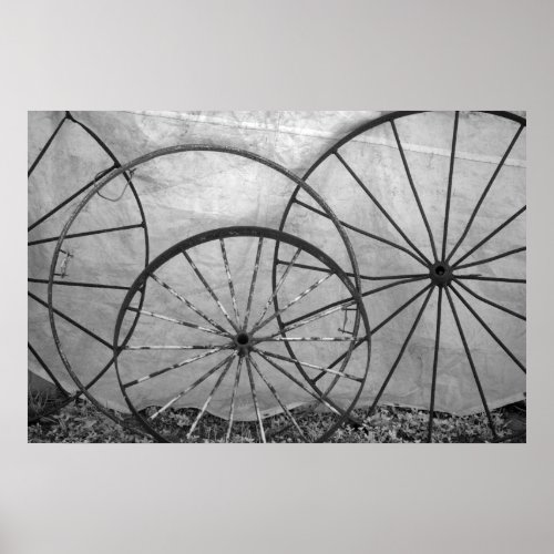 Wagon Wheel Still Life Poster