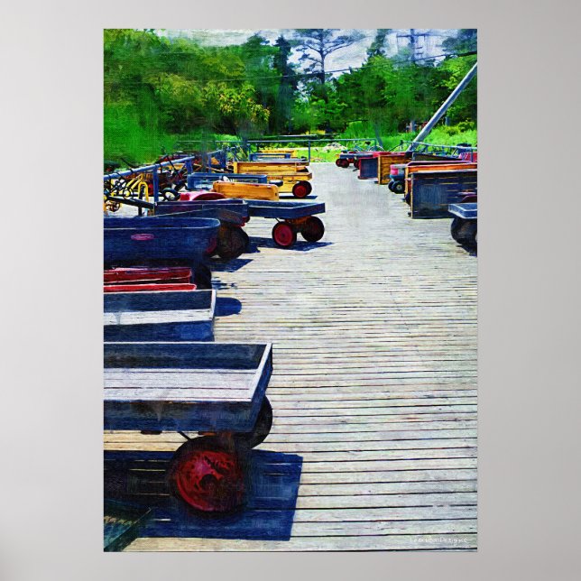 Wagons Fire Island Poster Print (Front)