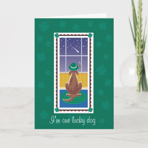 WagsToWishes_Im One Lucky Dog greeting Card