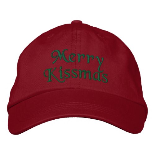 WagsToWishes_Merry Kissmas Embroidered Baseball Hat