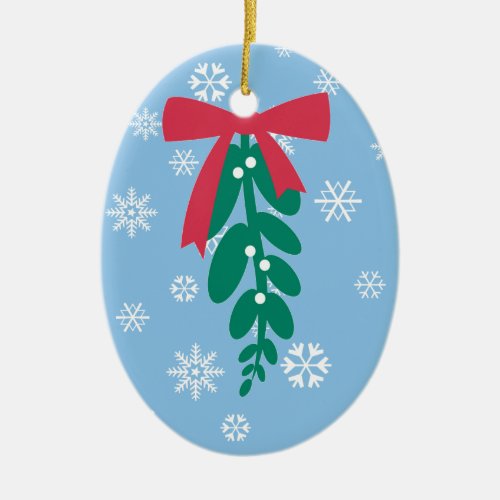 WagToWishes _Mistletoe_Happy Holly Days Ceramic Ornament