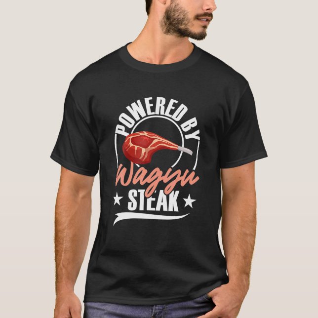 Wagyu Beef BBQ Steak Grill Meat Smoking Barbeque C T-Shirt (Front)