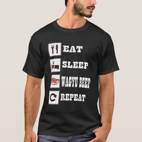 Wagyu Beef Steak BBQ Enthusiast Grill Barbecue T_Shirt