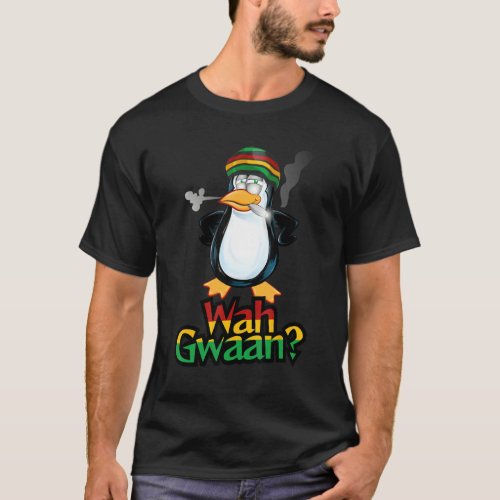 Wah Gwaan Patois Jamaica Penguin Jamaican Slang T_Shirt