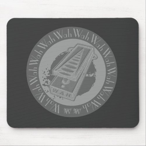 Wah Wah Pedal Grey Mouse Pad