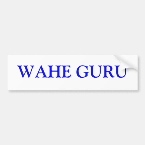 WAHE GURU BUMPER STICKER