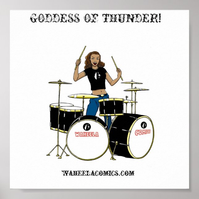 Waheela Drummer Girl Poster (Front)