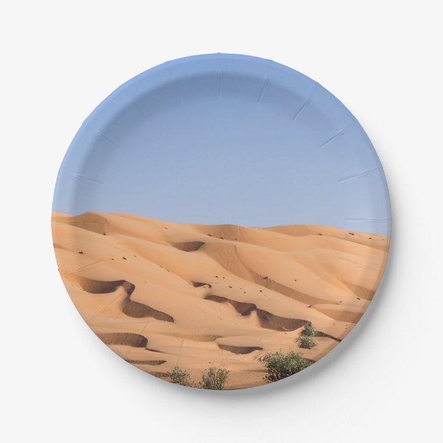 Wahiba Sands desert - Oman Paper Plates (Front)