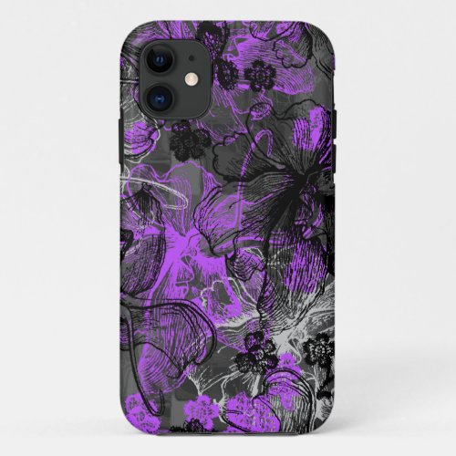 Wahine Lace Hawaiian Orchid iPhone 11 Case