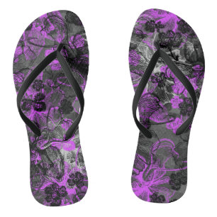 Wahine Lace Hawaiian Orchid Flip Flops