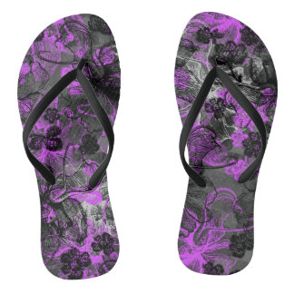 Wahine Lace Hawaiian Orchid Flip Flops