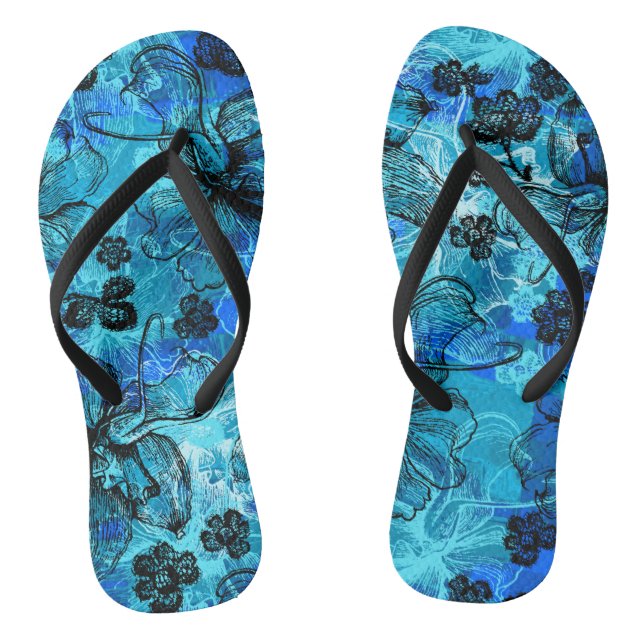 Wahine Lace Hawaiian Orchid Flip Flops (Footbed)