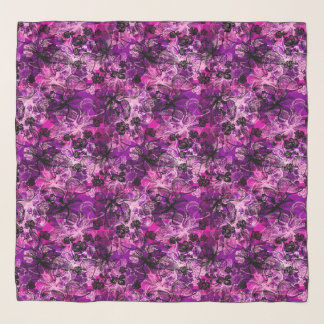 Wahine Lace Hawaiian Orchid Floral in Pink Scarf