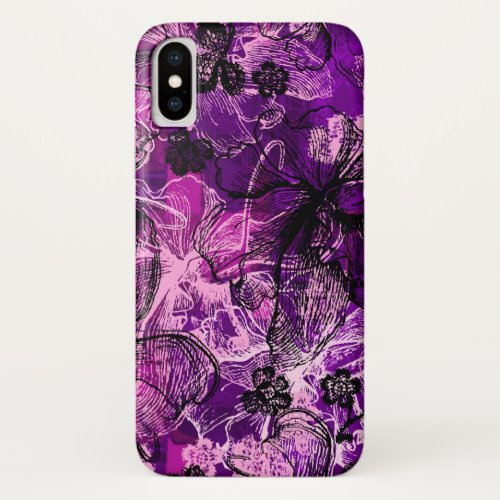 Wahine Lace Hawaiian Orchid Pink iPhone X Case