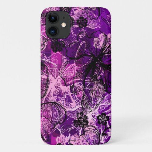 Wahine Lace Hawaiian Orchid Pink iPhone 11 Case