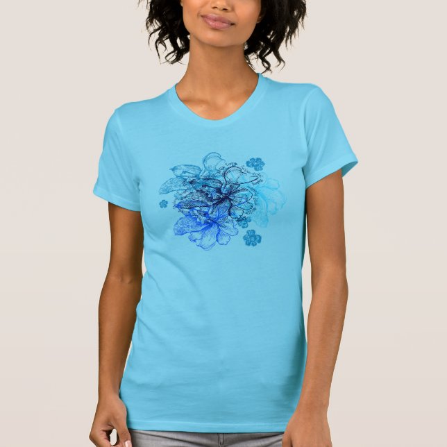 Wahine Lace Hawaiian Orchid Tees (Front)