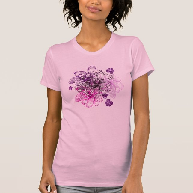 Wahine Lace Hawaiian Orchid Tees (Front)