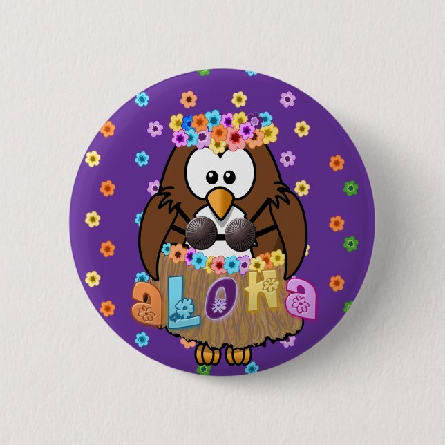 wahine owl button (Front)