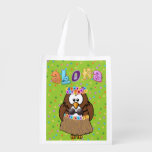Wahine Owl Reusable Grocery Bag at Zazzle