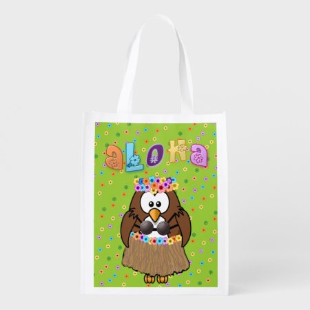 Wahine Owl Reusable Grocery Bag