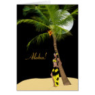 Wahine Pinup Coconut Tree Aloha Cards 2