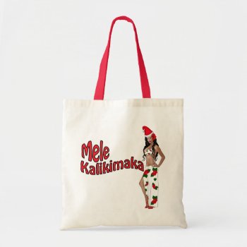 Wahine Pinup Mele Kalikimaka Christmas Bag 2 by MoonArtandDesigns at Zazzle