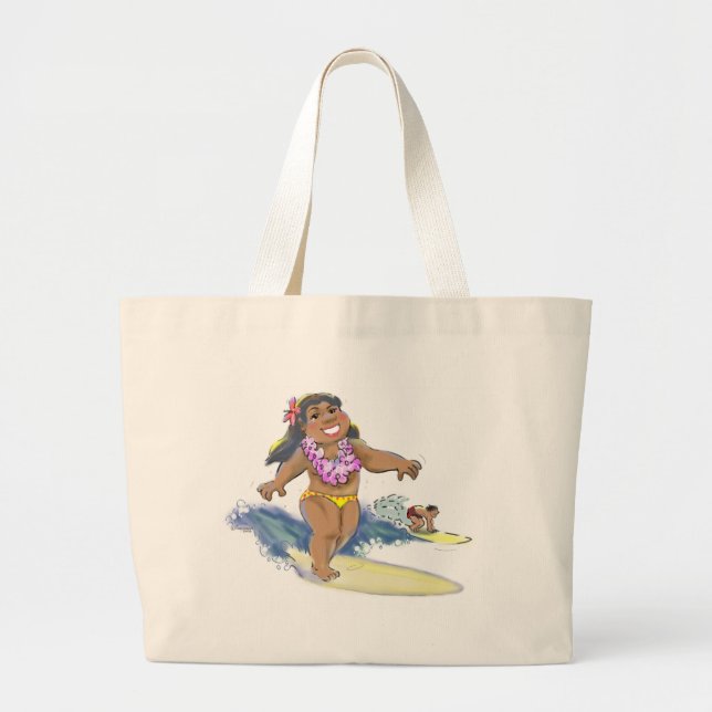 WaHiNe sUrFiNg Large Tote Bag (Front)