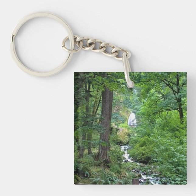 Wahkeena Falls, Oregon Keychain (Front)