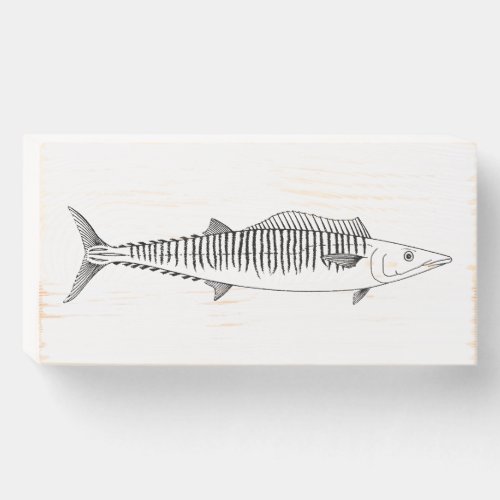 Wahoo _ Beautiful Ocean Fish With Tiger Stripes Wooden Box Sign