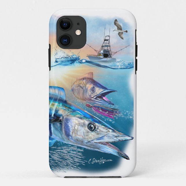 Wahoo fishing print on your phone Case-Mate iPhone case (Back)